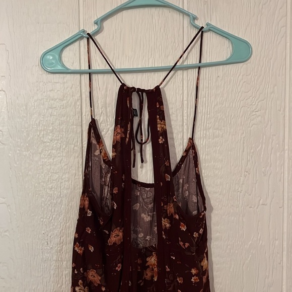 American Eagle Cross Back Chantelle Floral Flowy Dress XS - Picture 4 of 4